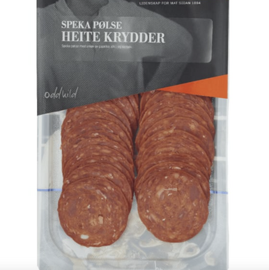 Speka Pølse m/Heite Krydder 80g Tind