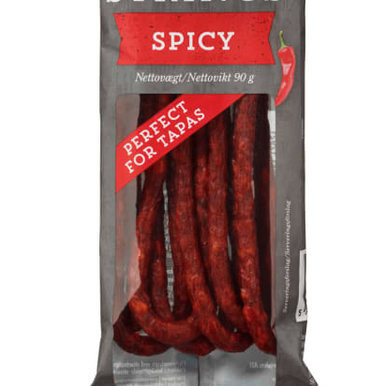 Salami Snacks Spicy Strings 90g Gøl